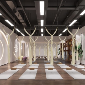 现代瑜伽室3D模型下载